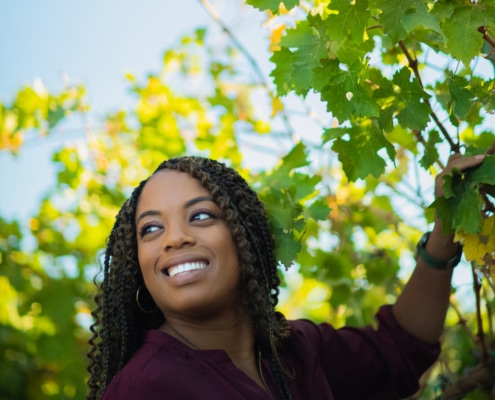 Sonoma County Wine Jobs Woman Working in Vineyard