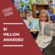 SCVF $1 Million Awarded with children showing books