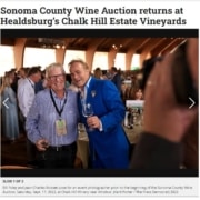 Press Democrat: Sonoma County Wine Auction returns at Healdsburg’s Chalk Hill Estate Vineyards