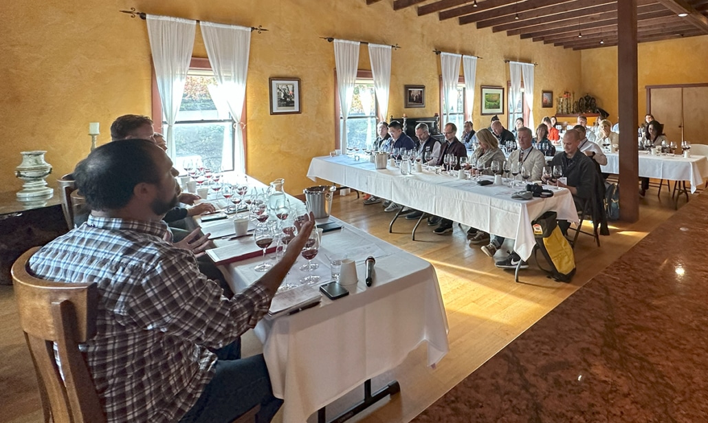 Global Buyer Marketplace participants at Martinelli Winery Russian River Valley masterclass